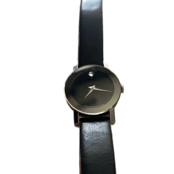 Auc Movado Museum sapphire crystal Ceramic steel, h20 Resistant Leather Watch - Picture 3 of 10